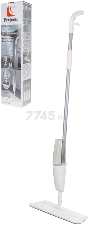 Швабра для пола PERFECTO LINEA Spray Mop Aqua Force с распылителем (43-403011)