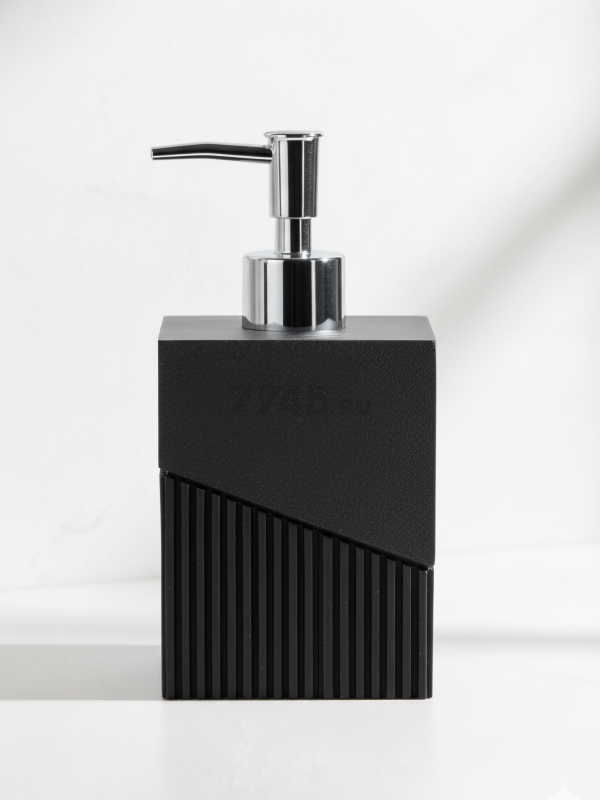 Дозатор для жидкого мыла PERFECTO LINEA Element черный (35-618103) - Фото 4