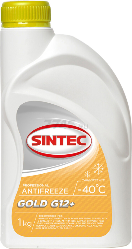 Антифриз G12+ SINTEC Gold желтый 1 кг (800525)
