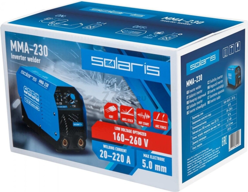 Инвертор сварочный SOLARIS MMA-230 - Фото 7