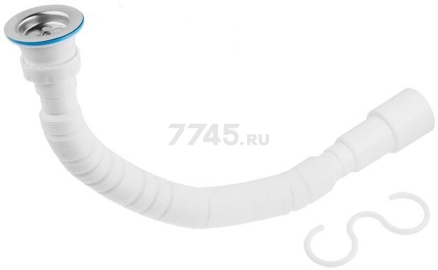 Сифон гофрированный выпуск D70 гибкая труба 1 1/2"х40/50 AV ENGINEERING (AVE129780)