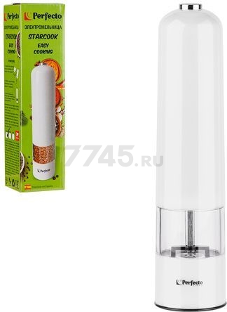 Мельница для специй электрическая PERFECTO LINEA Starcook белая (39-522231)