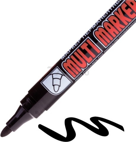 Маркер перманентный фетровый CROWN Multi Marker черный (CPM-800black) - Фото 3