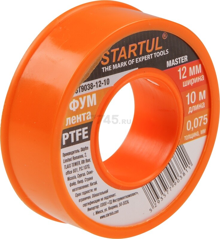 Фум-лента PTFE STARTUL MASTER 12 мм х 10 м (ST9038-12-10)