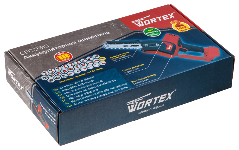 Пила цепная аккумуляторная WORTEX CEC 2518 XLT SOLO (0323166) - Фото 19