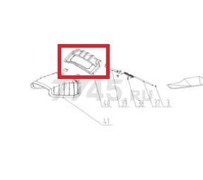 Крышка корпуса боковая для газонокосилки ECO LG-810 (604218)