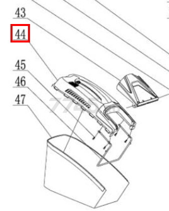 Травосборник часть верхняя для газонокосилки ECO LG-534 (604253-007)