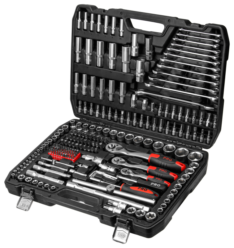 Набор инструментов 1/4", 1/2", 3/8" 6 граней 216 предметов PRO STARTUL Stuttgart (PRO-216S) - Фото 15