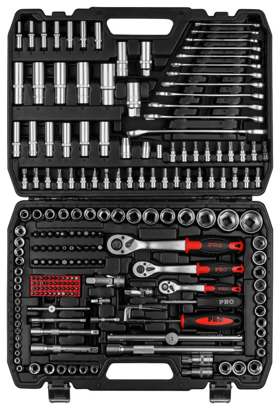 Набор инструментов 1/4", 1/2", 3/8" 6 граней 216 предметов PRO STARTUL Stuttgart (PRO-216S) - Фото 19