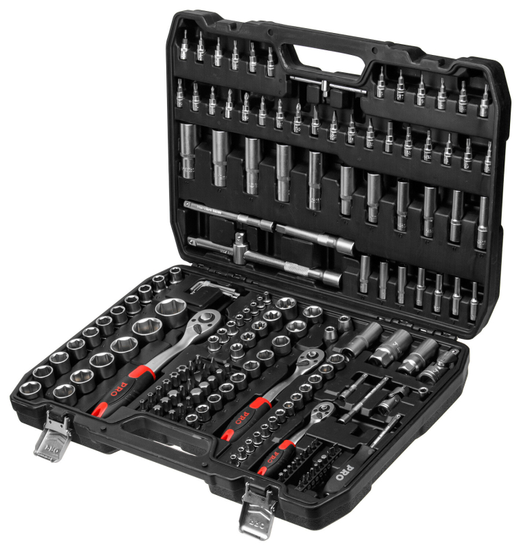 Набор инструментов 1/4", 1/2", 3/8" 6 граней 172 предмета PRO STARTUL Stuttgart (PRO-172S) - Фото 2