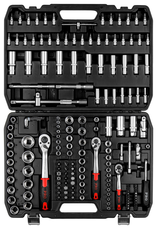Набор инструментов 1/4", 1/2", 3/8" 6 граней 172 предмета PRO STARTUL Stuttgart (PRO-172S) - Фото 7