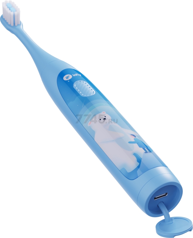 Зубная щетка электрическая детская INFLY Kids Electric Toothbrush T04B Blue (T20040BIN) - Фото 14