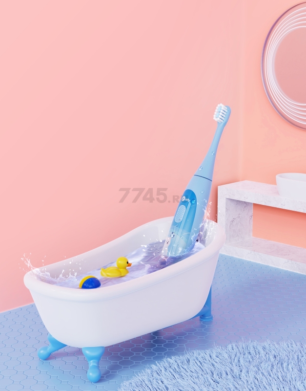 Зубная щетка электрическая детская INFLY Kids Electric Toothbrush T04B Blue (T20040BIN) - Фото 20