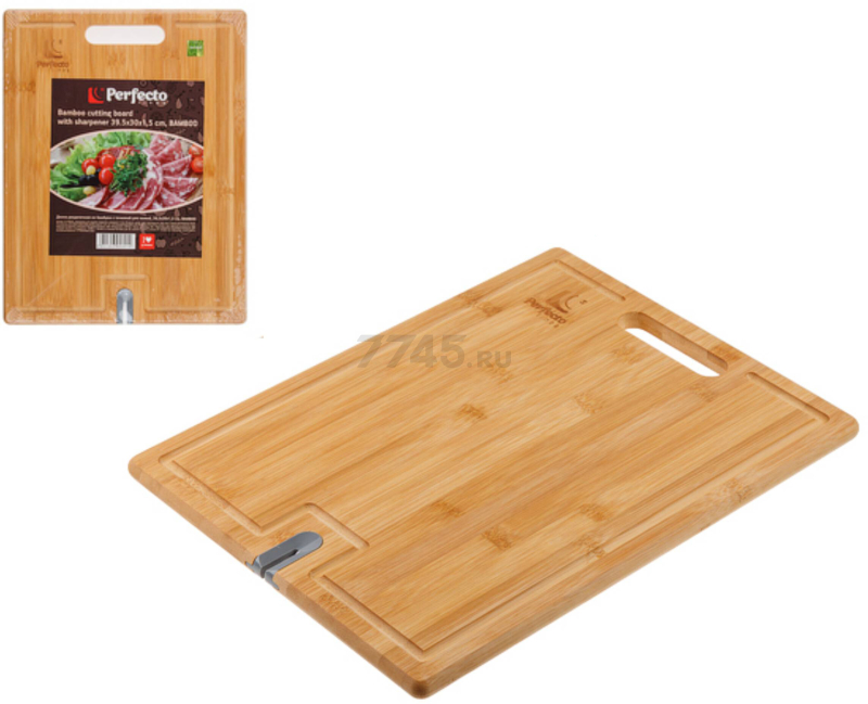 Доска разделочная с точилкой для ножей PERFECTO LINEA Bamboo 39,5х30х1,5 см (35-395301) - Фото 7