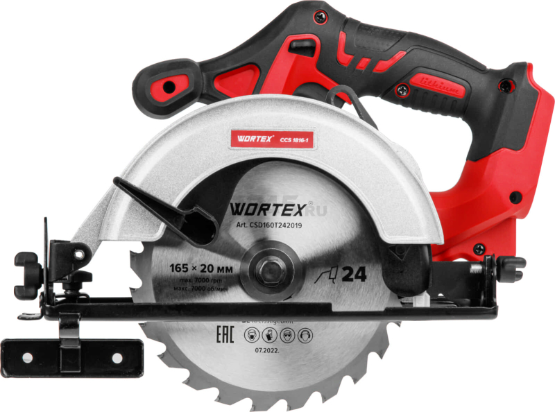 Пила циркулярная аккумуляторная WORTEX CCS 1816-1 XLT SET (0329349) - Фото 11