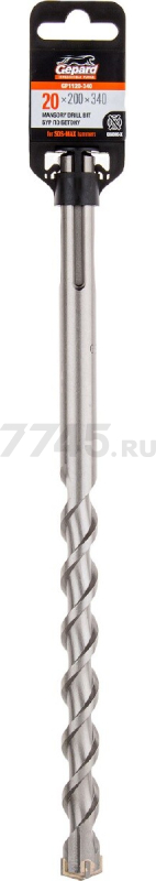 Бур (сверло) SDS-max GEPARD 20х200х340 мм Quadro-X (GP1120-340)