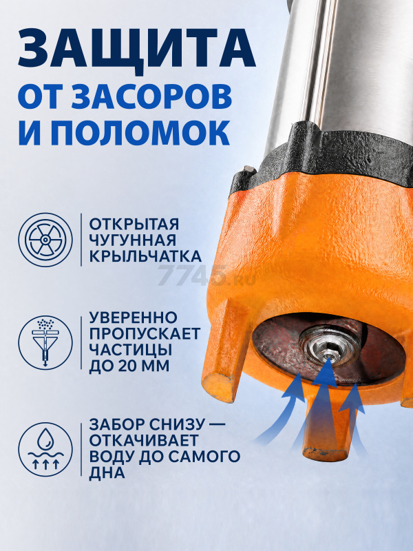 Насос фекальный A&P Marvel 600 FC 150/8 (AP02A04) - Фото 3