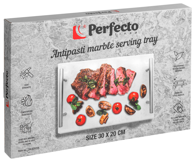 Блюдо из мрамора с ручками PERFECTO LINEA 30х20 см (28-325225) - Фото 7