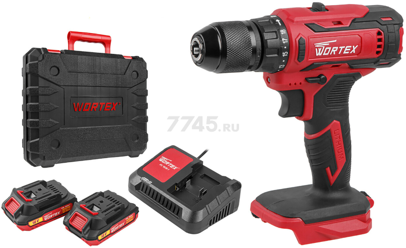 Дрель-шуруповерт аккумуляторная WORTEX BD 1820-1 Li XLT SET (0329209) - Фото 10