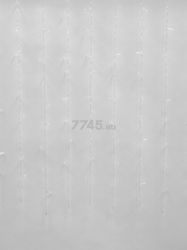 Гирлянда новогодняя светодиодная UNIEL ULD-C1515-160/DTA WHITE IP20 Занавес 1,5х1,5 м 160 диодов белый - Фото 2