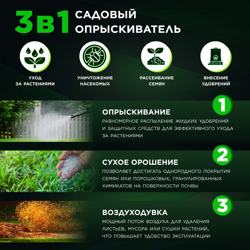 Опрыскиватель ранцевый бензиновый 14 л ECO PS-471 (EC1568-4) - Фото 3