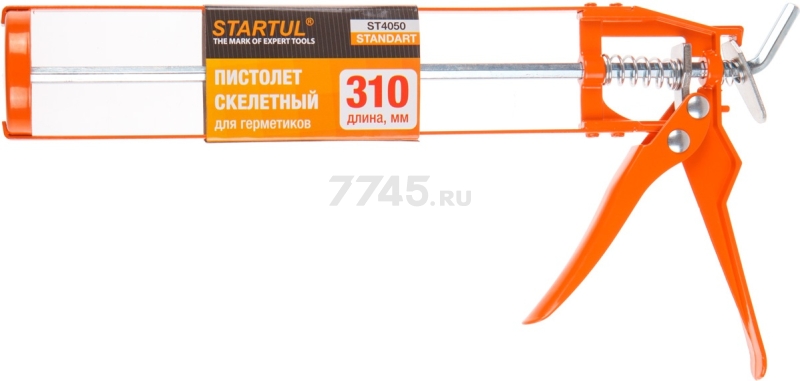 Пистолет для герметика скелетный 310 мл STARTUL Standart (ST4050) - Фото 5