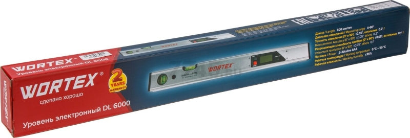 Уровень цифровой 600 мм WORTEX DL 6000 (0323276) - Фото 9