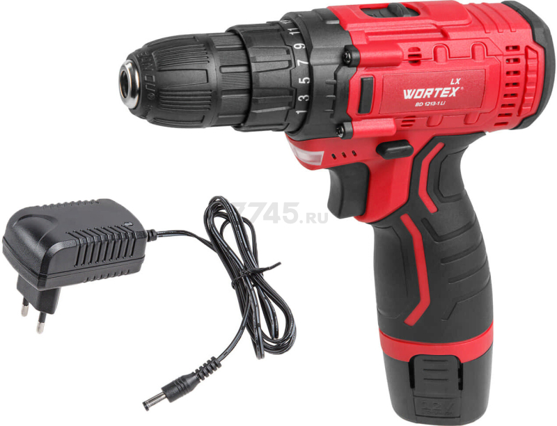 Дрель-шуруповерт аккумуляторная WORTEX LX BD 1213-1 Li (1329350) - Фото 10