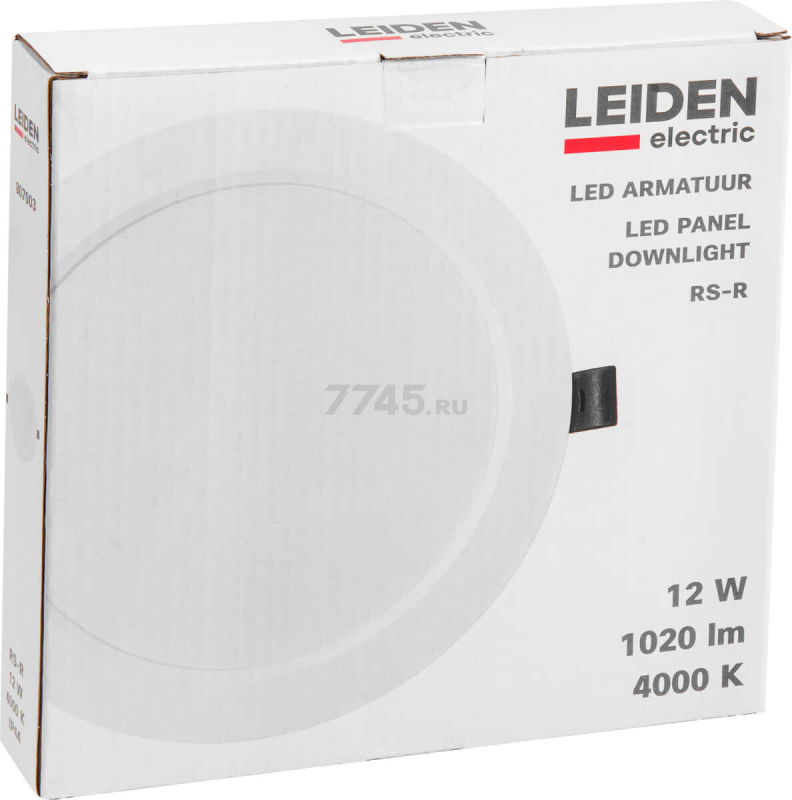 Светильник встраиваемый светодиодный 12 Вт 4000К LEIDEN ELECTRIC RS-R (807003) - Фото 5