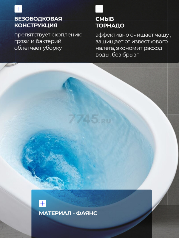 Унитаз подвесной AV ENGINEERING Comfort X1 (AVWHR203X1) - Фото 4