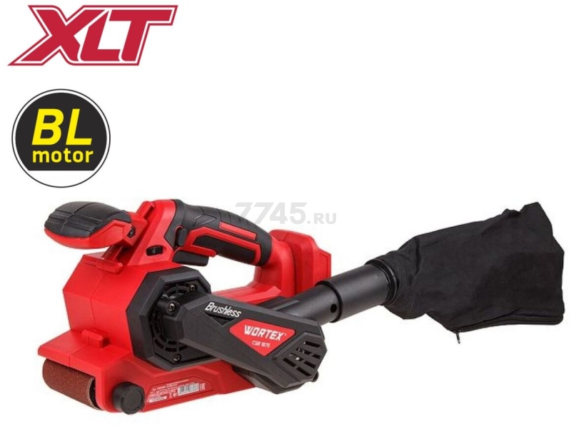 Шлифмашина ленточная аккумуляторная WORTEX CSB 1875 XLT SOLO (1325366) - Фото 5