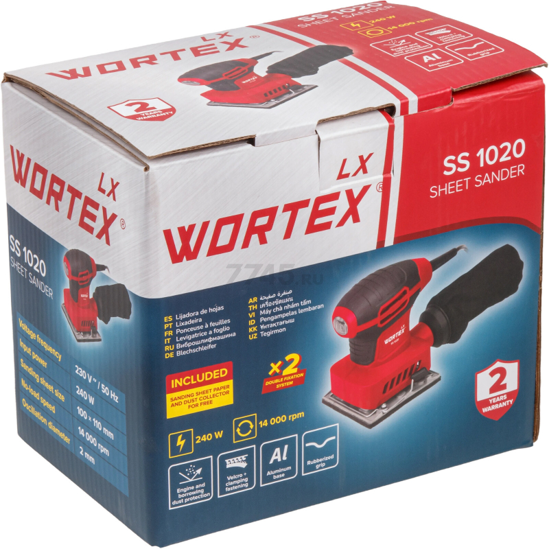 Шлифмашина плоская (виброшлифмашина) WORTEX LX SS 1020 (1334426) - Фото 13