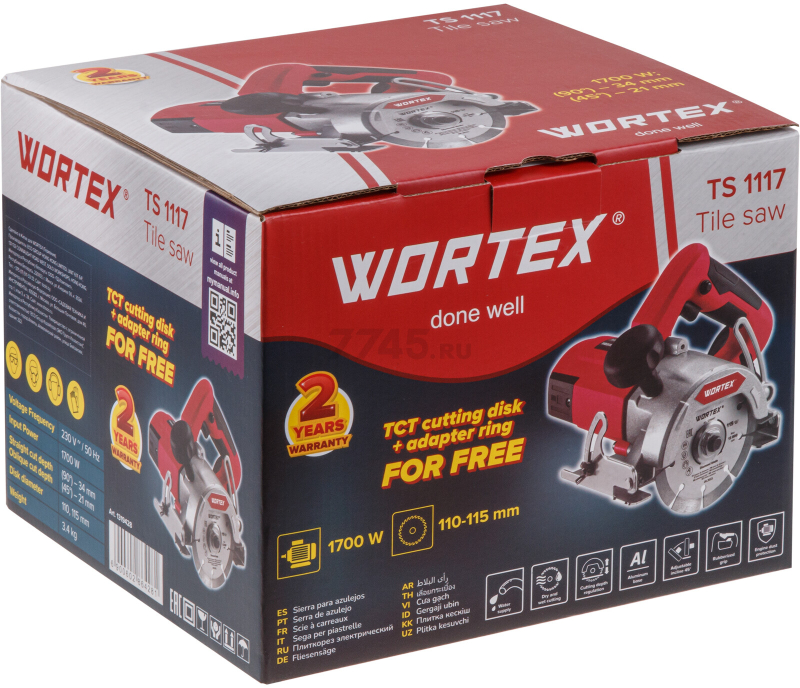Плиткорез электрический WORTEX TS 1117 (1319428) - Фото 16