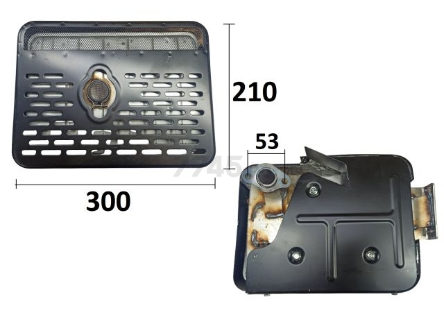 Глушитель для генератора ECO PE-7000RSI (18100-500012-H2)