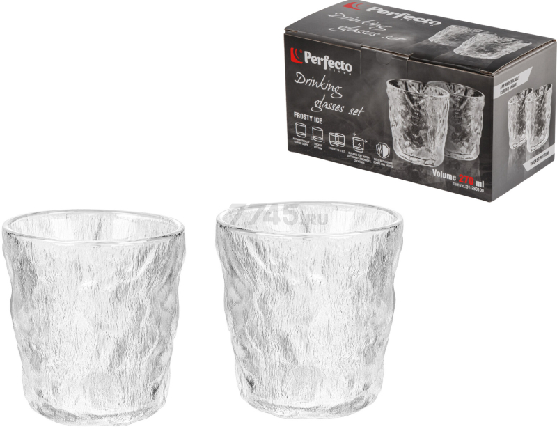 Набор стаканов PERFECTO LINEA Frosty Ice 270 мл 2 штуки (31-280100)