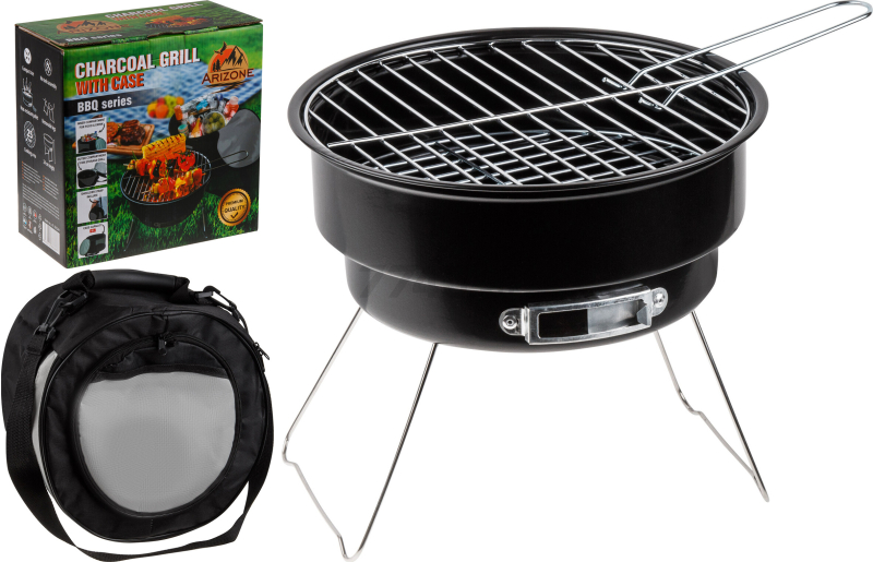 Гриль угольный ARIZONE BBQ 26,5x26,5х24 см (47-265241) - Фото 7