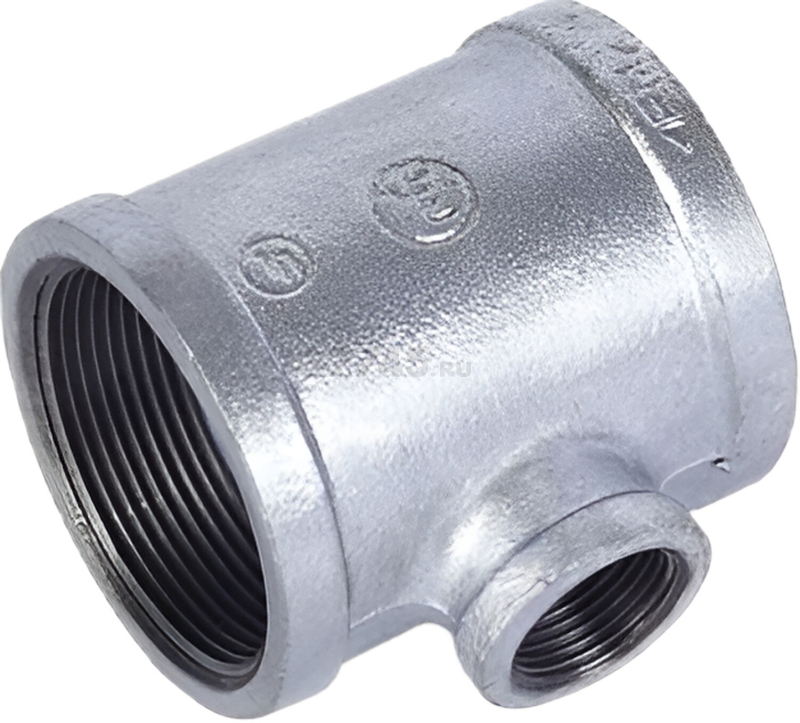Тройник чугунный редукционный с внутренней резьбой 1 1/2"х3/4"х1 1/2" оцинкованный AV ENGINEERING (AVEС430011234)