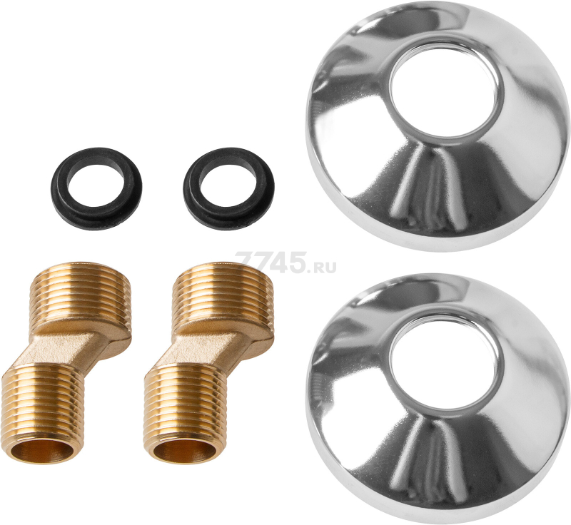 Эксцентрик с декоративной чашкой 3/4"х1/2" с наружной резьбой AV Engineering 2 штуки (AVE0022C)