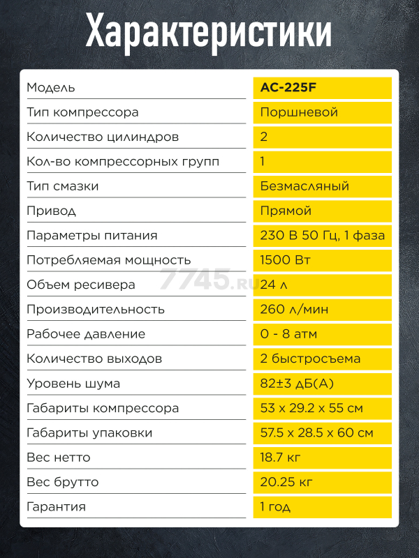 Компрессор безмасляный DGM AC-225F (DG2720-4) - Фото 10