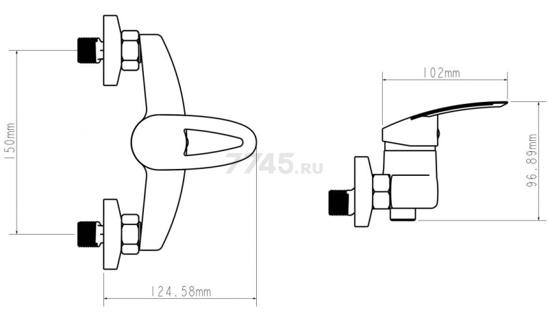 Смеситель для душа ECONOCE серия 260 (EC0262) - Фото 13