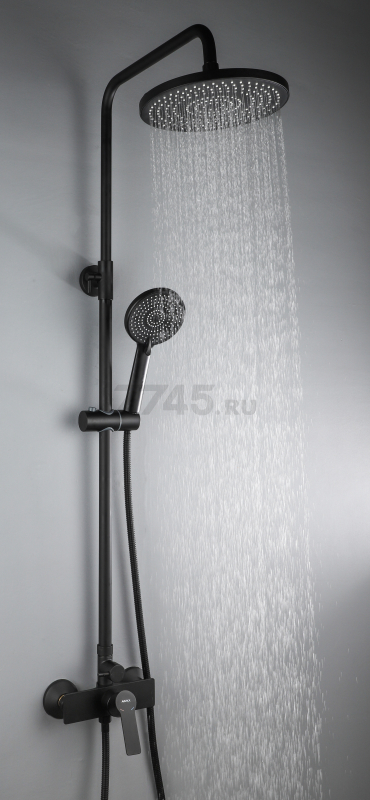 Душевая стойка AVAPAX серия Rhein черный (AP06151B) - Фото 9