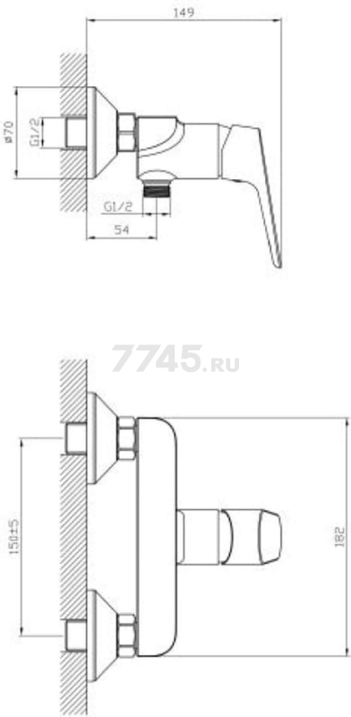Смеситель для душа AVAPAX серия Mosel черный (AP02191B) - Фото 5