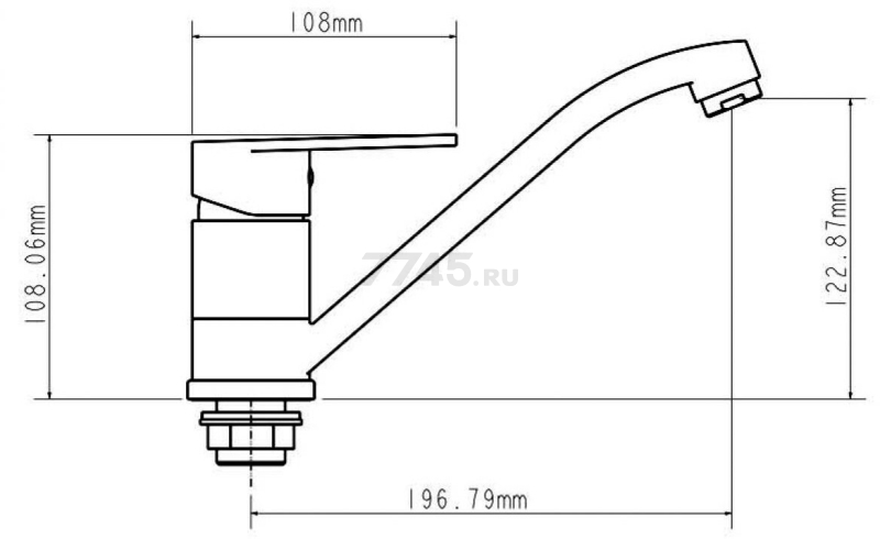 Смеситель для кухни ECONOCE серия 300 (EC0304) - Фото 7
