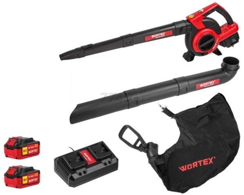 Воздуходувка-пылесос аккумуляторная WORTEX BB 2536-1 D XLT SET (1333418) - Фото 6