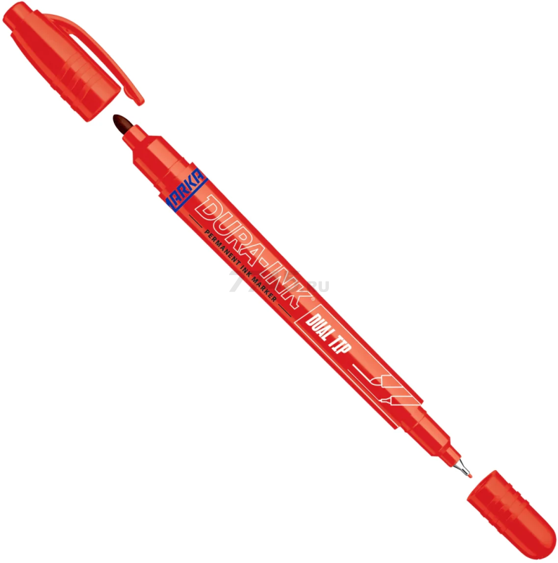 Маркер перманентный двухсторонний MARKAL Dura ink dual tip красный (96282)