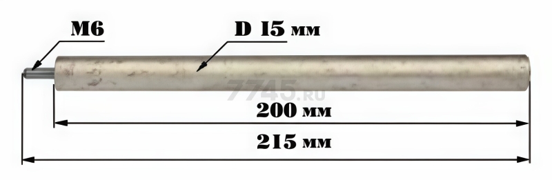 Магниевый анод для водонагревателя A&P 50/80L (8100301001) - Фото 2