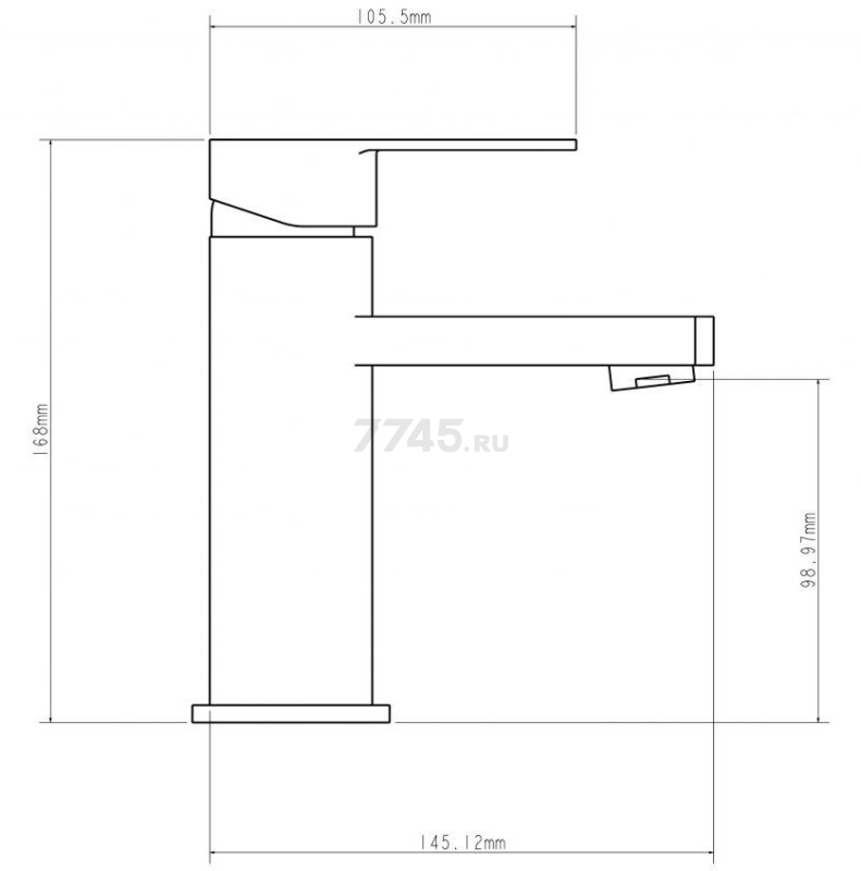 Смеситель для умывальника ECONOCE серия 210 (EC0211) - Фото 2