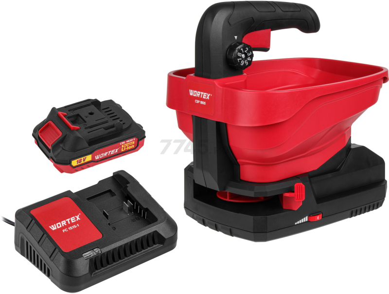 Разбрасыватель аккумуляторный WORTEX CSP 1805 XLT SET (1334495) - Фото 7