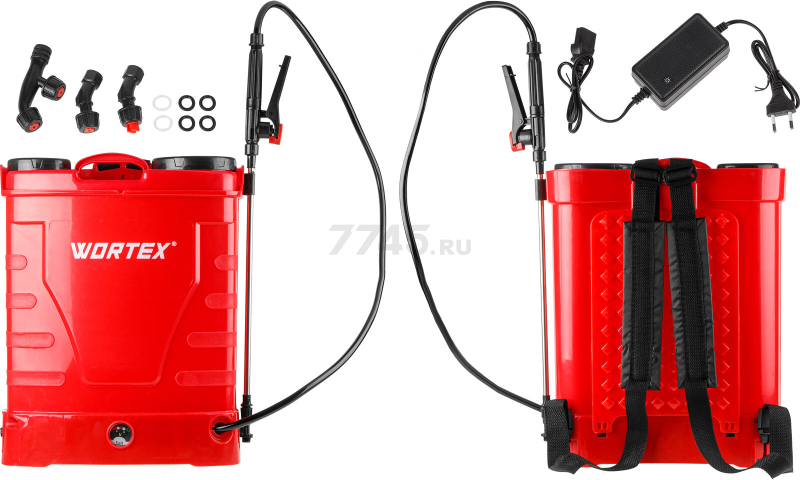 Опрыскиватель ранцевый аккумуляторный 16 л WORTEX KS 1670 SET (1334463) - Фото 7