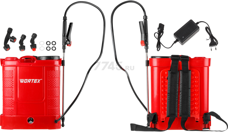 Опрыскиватель ранцевый аккумуляторный 12 л WORTEX KS 1280 SET (1334462)
